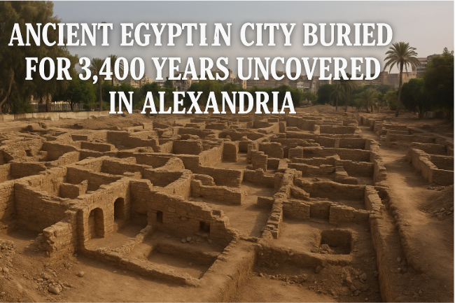 Ciudad egipcia antigua enterrada durante 3,400 años es descubierta en Alejandría